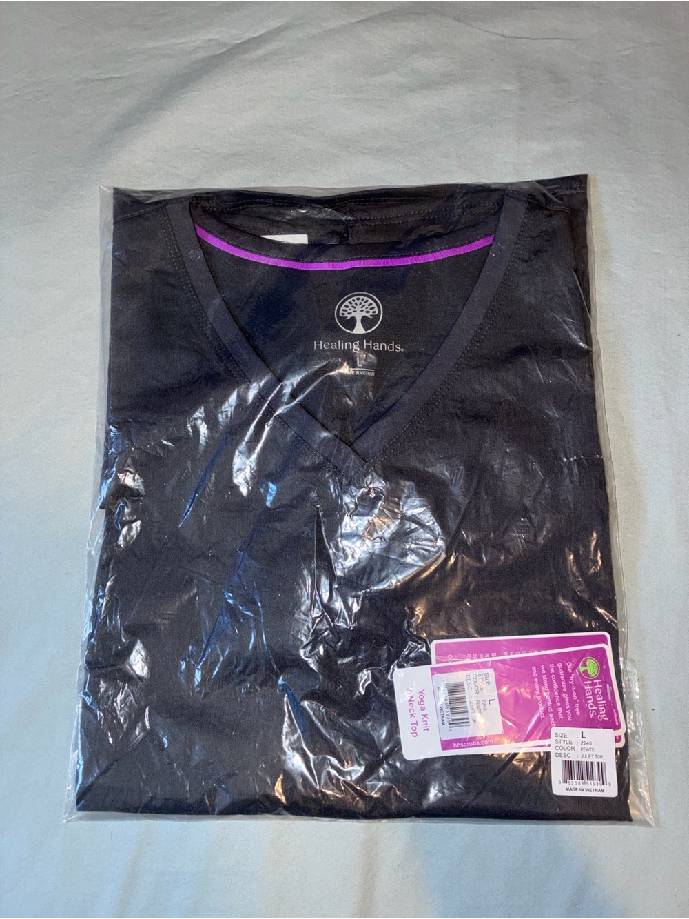 Healing Hands Purple Label Juliet Scrub top Women’s size Large